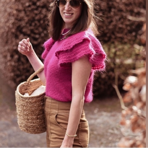 Sezane Raspberry Ilda Jumper Sweater - Picture 3 of 7